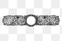 Ornamental border png sticker illustration, transparent background. Free public domain CC0 image.