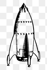 Rocket ship png sticker illustration, transparent background. Free public domain CC0 image.