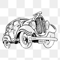 Classic car png sticker illustration, transparent background. Free public domain CC0 image.