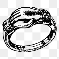 Friendship ring png sticker illustration, transparent background. Free public domain CC0 image.