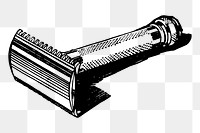 Old razor png sticker illustration, transparent background. Free public domain CC0 image.