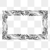 Botanical frame png sticker illustration, transparent background. Free public domain CC0 image.