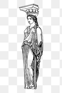 Artemis statue png sticker illustration, transparent background. Free public domain CC0 image.