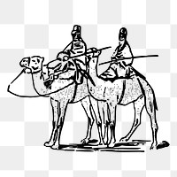 Camel ride png sticker illustration, transparent background. Free public domain CC0 image.