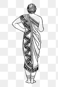 Etruscan clothing png sticker illustration, transparent background. Free public domain CC0 image.