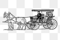 Horse carriage png sticker illustration, transparent background. Free public domain CC0 image.
