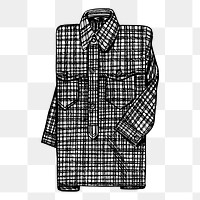 Plaid men's shirt png sticker illustration, transparent background. Free public domain CC0 image.