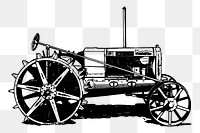 Old tractor png sticker illustration, transparent background. Free public domain CC0 image.