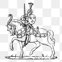 Knight png sticker illustration, transparent background. Free public domain CC0 image.