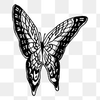 Butterfly png sticker illustration, transparent background. Free public domain CC0 image.