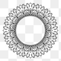 Circle frame png sticker illustration, transparent background. Free public domain CC0 image.