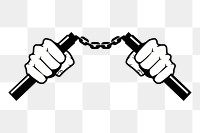 Nunchaku png sticker illustration, transparent background. Free public domain CC0 image.