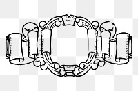 Cartouche png sticker illustration, transparent background. Free public domain CC0 image.