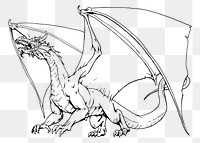 Dragon png sticker illustration, transparent background. Free public domain CC0 image.