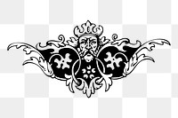 King ornament png sticker illustration, transparent background. Free public domain CC0 image.