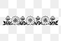 Botanical ornament png sticker illustration, transparent background. Free public domain CC0 image.