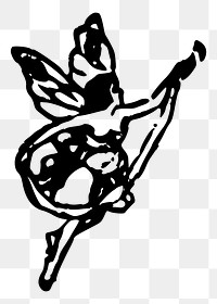 Magic fairy png sticker illustration, transparent background. Free public domain CC0 image.