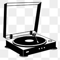 Vinyl player png sticker illustration, transparent background. Free public domain CC0 image.