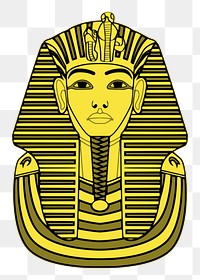 Tutankhamun png sticker illustration, transparent background. Free public domain CC0 image.