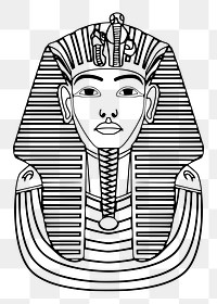 Tutankhamun png sticker illustration, transparent background. Free public domain CC0 image.