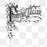 Fortune teller border png sticker illustration, transparent background. Free public domain CC0 image.