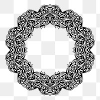 Circle frame png sticker illustration, transparent background. Free public domain CC0 image.