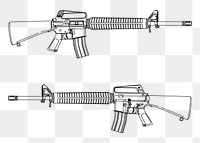 Rifle png sticker illustration, transparent background. Free public domain CC0 image.