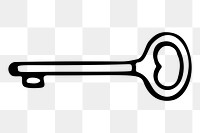 Key png sticker illustration, transparent background. Free public domain CC0 image.