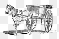 Horse carriage png sticker illustration, transparent background. Free public domain CC0 image.