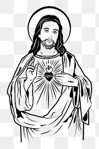 Sacred heart png sticker illustration, transparent background. Free public domain CC0 image.