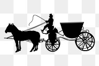 Stagecoach png sticker illustration, transparent background. Free public domain CC0 image.