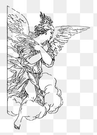 Angel png sticker illustration, transparent background. Free public domain CC0 image.