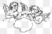 Angels png sticker illustration, transparent background. Free public domain CC0 image.