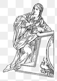 Virgin Mary png sticker illustration, transparent background. Free public domain CC0 image.