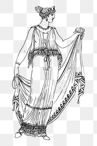 Greek woman png sticker illustration, | Free PNG - rawpixel