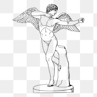 Men angel png sticker illustration, transparent background. Free public domain CC0 image.