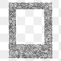 Leaf frame png sticker illustration, transparent background. Free public domain CC0 image.