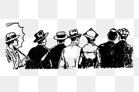 Crowd back png sticker illustration, transparent background. Free public domain CC0 image.