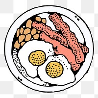 Breakfast png sticker illustration, transparent background. Free public domain CC0 image.