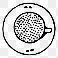 Coffee cup png sticker illustration, transparent background. Free public domain CC0 image.