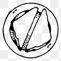 Sandwich png sticker illustration, transparent background. Free public domain CC0 image.