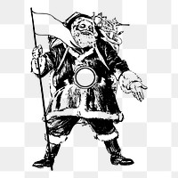 Santa Claus png sticker, vintage illustration, transparent background. Free public domain CC0 image.