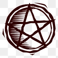 Pentacle png sticker, vintage illustration, transparent background. Free public domain CC0 image.