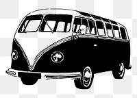 Van png sticker, vintage illustration, transparent background. Free public domain CC0 image.