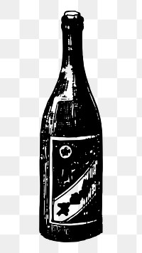 Bottle png sticker illustration, transparent background. Free public domain CC0 image.