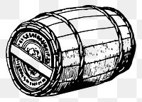 Barrel png sticker illustration, transparent background. Free public domain CC0 image.