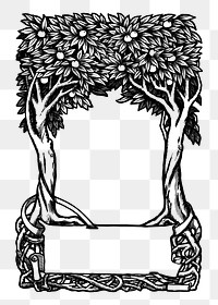 Tree frame png sticker illustration, transparent background. Free public domain CC0 image.