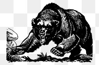 Grizzly png sticker illustration, transparent background. Free public domain CC0 image.