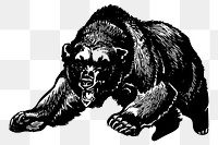 Grizzly png sticker illustration, transparent background. Free public domain CC0 image.