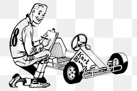 Gokart checklist png sticker illustration, transparent background. Free public domain CC0 image.